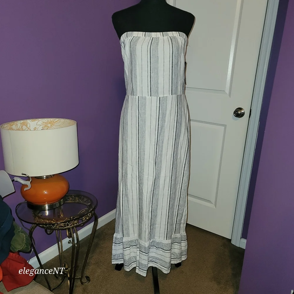 NY & Co. SoHo Street  Black and White Striped Women's Dress Sz: XL NWT - Picture 3 of 12